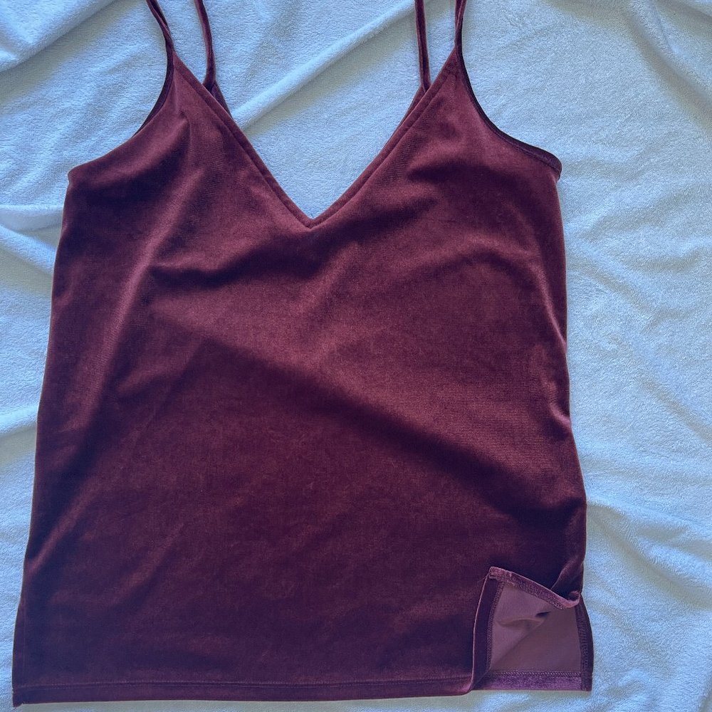 Luxe and Bold: Upgrade Your Style with this Red Velvet Tank Top